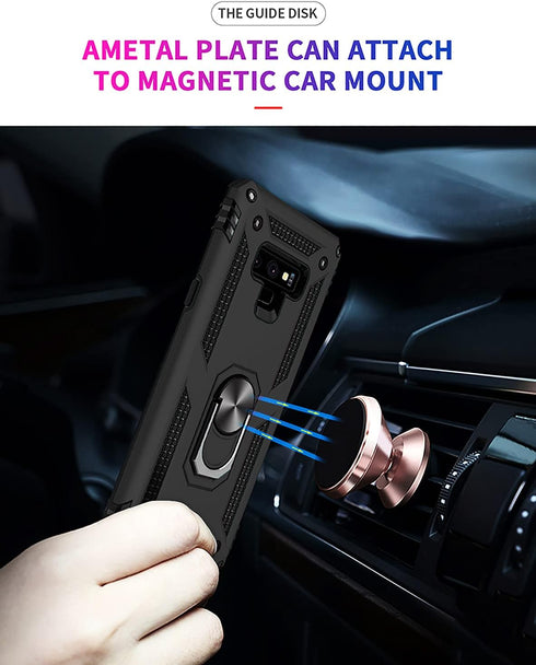 Androgate for Samsung Note 9 Phone Case, Galaxy Note 9 Case with 3D PET Screen Protector, Military-Grade Ring Holder Kickstand Car Mount 15ft Drop...