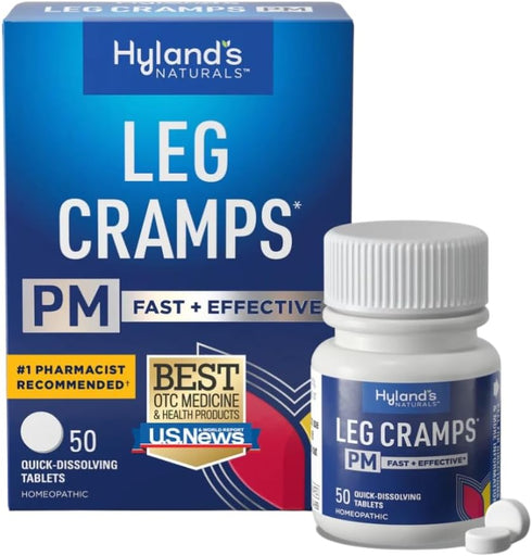 Hyland's, Leg Cramps PM Tablets, Nighttime Formula, Natural Relief of Calf, Foot and Leg Cramps at Night, Quick Dissolving Tablets, 50 Count...