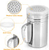 Accmor 2pcs Stainless Steel Dredge, Salt Pepper Dredge Shakers with Handle, Seasonings Spice Shakers with Lid, 14 Ounce...