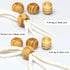 50 Wooden Beads Large Hole Macrame Beads Round Striped Wooden Loose Spacer Beads with Wood Texture for Bead Crafts Making, 15 x 20mm(Light Brown,1...