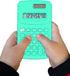 Basic Calculator Dual Power 8 Digit Silicone Button Desktop Calculator (4 Colors, Set of 8)...