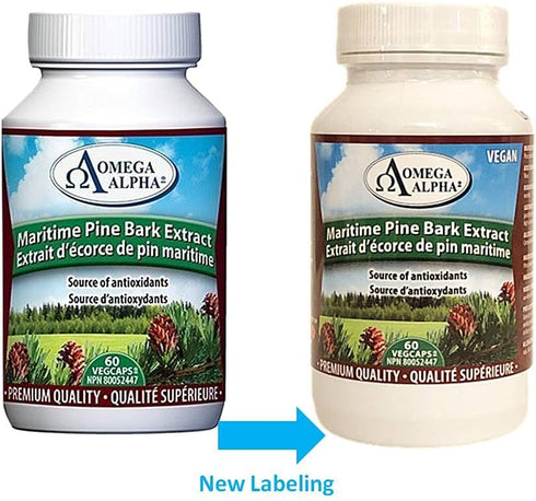Omega Alpha Maritime Pine Bark Extract Anti Hypertenstion 60 Capsules...