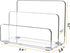 Desk Mail Organizer, 2 Section Clear Acrylic File Holder Letter Organizer, Vertical Lightweight Modern Envelope Holder Desk Accessories & Workspac...
