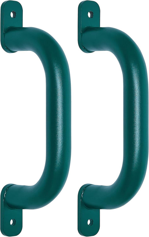 2 Pack 10'' Playground Accessories Handles Green, Outdoor Playset Grab Handles, Swing Set Hardware Kit Handles, Kids Grab Bar for Playhouse,Treeho...