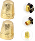 PLAFOPE 10pcs Thickened Thimble Finger Cot Quilting Thimble Fingertip Thimble Portable Sewing Thimble DIY Thimble Finger Thimble Small Finger Need...