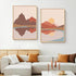Bankrenart Nature Landscape Wall Art Prints Mid Century Boho Wall Decor Mountain Sun Lake Wall Art Modern Canvas Prints Abstract Artwork Poster fo...