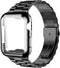 iiteeology Compatible with Apple Watch Bands 44mm Series 6 5 4 Se, Upgraded Stainless Steel Band with iWatch Screen Protector Case for Men Women B...