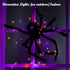 Lomotech 2 Pack Solar Lights, 33ft 100LED Orange Purple Twinkle Fairy Lights Waterproof 8 Modes Outdoor for Halloween Party DIY Decoration Black W...