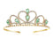 Lovelyshop Green Gems Rhinestone Gold Tiara for Little Kid Big Kid Prom Birthday Princess Crown...