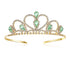 Lovelyshop Green Gems Rhinestone Gold Tiara for Little Kid Big Kid Prom Birthday Princess Crown...