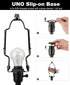 8 9 10 inch Adjustable Lamp Shade Harp Holder Kit for Table and Floor Lamps, Heavy Duty Lamp Shade Bracket with 3/8 Standard Saddle, E26 Light Bas...