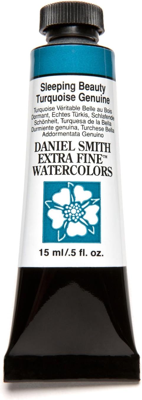 Daniel Smith Extra Fine Watercolor 15ml Paint Tube, Sleeping Beauty Turquoise Genuine (284600150), 0.5 Fl Oz (Pack of 1)...
