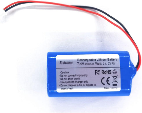 7.4V 2600mAh Rechargeable Battery Lithium li ion Batteries with XH2.54-2P Connector for Electronics, Lighting, Equipment 7.4v Battery Pack...