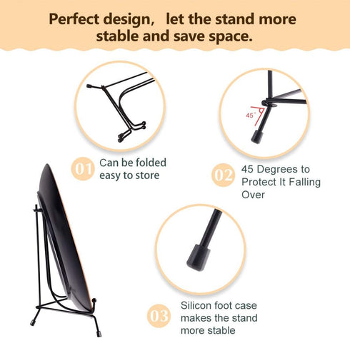LIONWEI LIONWELI 4inch(4pack) Upgraded Anti-Slip Iron Plate Display Stand Black Easel Display Stand Photo Holder Stand,Displays Picture Frames, De...