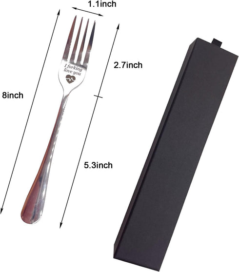Gifts for boyfriend girlfriend Anniversary Valentines Gifts From Husband Wife I Love You Dinner Forks for Him Her Table Forks Silverware Engraved ...