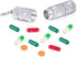 Bling Pill Case Pill Box Pill Organizers with Keychain Rhinestone Portable Pill Holder Waterproof Glitter Pill Storage Container for Indoor Outdoo...