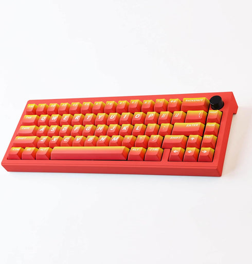 Hyekit PBT Keycaps 133 Keys Flame Gradient Keycaps Cherry Profile Dye-Sublimation Custom Keycaps with 6.25U 7U Spacebar for Cherry Gateron MX Swit...
