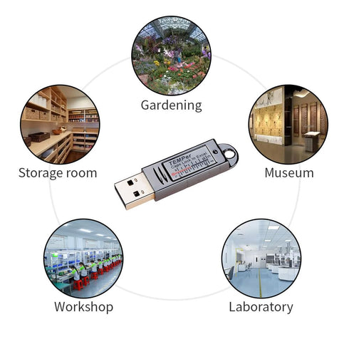 USB PC Thermometer Temperature Measurement Real Time Data Logger Recorder Remote Email Alarm Monitor Gold Temper HID...