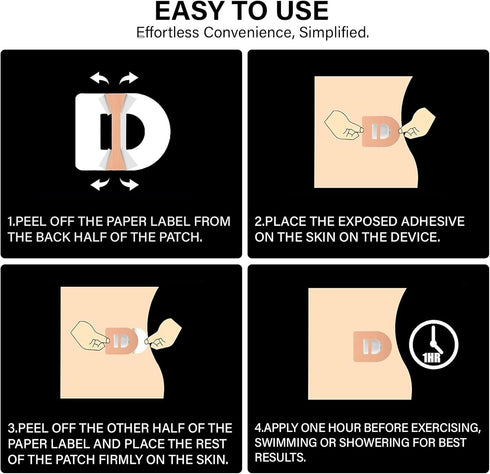 50 PCS-Adhesive Patch for Omnipod, Pre-Cut Shower Waterproof Adhesive Tape, Split Backing Long Fixation for Your Glucose Monitor Sensor...