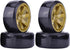 4Pcs 63mm RC Drift Car Tires Hard Tyres Plastic Wheel Rims for 1/10 Traxxas HSP Tamiya HPI Kyosho On-Road Drifting Car Spare Parts (Gold)...