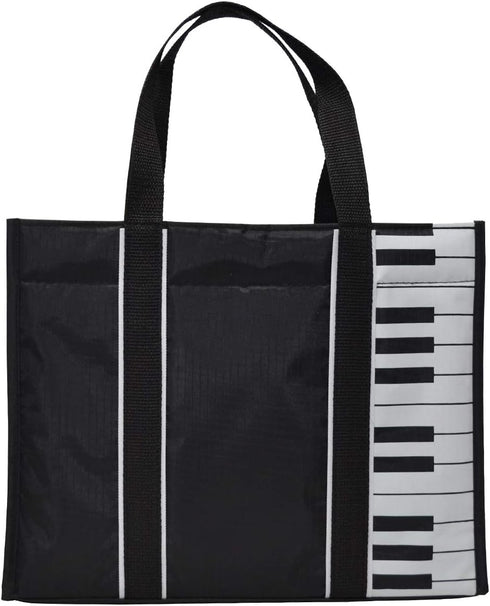 Piano Keys Music Tote Bag With 5mm sponge Waterproof Oxford Cloth Handbag Shopping Bag with Magnetic Snaps Buckle...