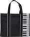 Piano Keys Music Tote Bag With 5mm sponge Waterproof Oxford Cloth Handbag Shopping Bag with Magnetic Snaps Buckle...