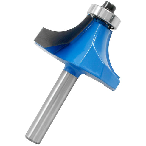 1" Radius Roundover Router Bit with 1/4" Shank, Roundover Edging Router Bit Corner Rounding Edge Forming Bit for Woodworking Edge Processing, Blue...