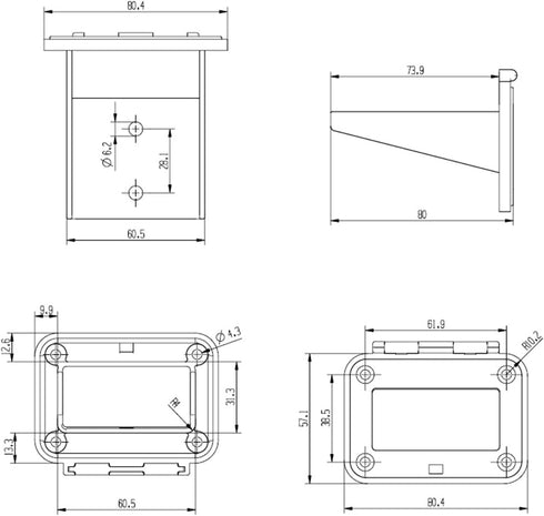 175A Plug Mounting Panel with Cover for Anderson SB175 Connectors Flush Mount Recessed Plate (Red-1pc)...