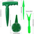 4 Pack Adjustable Hand Hold Sowing Seeds Dispenser, Seedlings Dibber and Widger Hole Puncher Garden Hand Tool Sets...