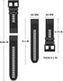 Watch Band for Fenix 5/Fenix 6/Forerunner 935/945/Instinct - 22mm Width (Black)...