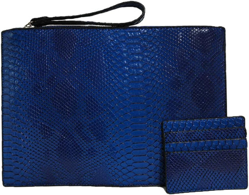 Women Clutches Fashion Snakeskin PU Leather Party Envelope Purse Bag with Hand Strap...