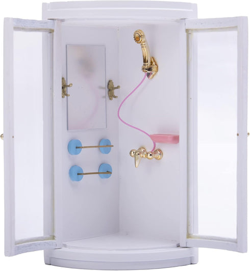 1:12 Dollhouse Shower Room Miniature Furniture Toys Mini Bathroom Decoration for Doll House...