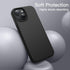 JETech Silicone Case for iPhone 14 6.1-Inch, Silky-Soft Touch Full-Body Protective Phone Case, Shockproof Cover with Microfiber Lining (Black)...