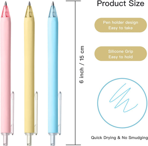 Ddaowanx Colored Gel Ink Pens,9 Colors Pastel Retractable Pretty Journaling Pens, Medium Point 0.7 mm Gift Pens,Cute Highlighters School Supplies ...