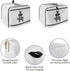 Toaster Dust Cover with Pockets, Farmhouse Cow Pig Chicken Black White Pattern Soft Washable 2 Slice Toaster Cover, Dust-proof Cover for Small App...
