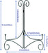 Iron Plate Stand for Display with Folding Design, Picture Stands for Tables, 12 Inch Large Easels for Displaying for Book, Art Piece, Photo and Pl...