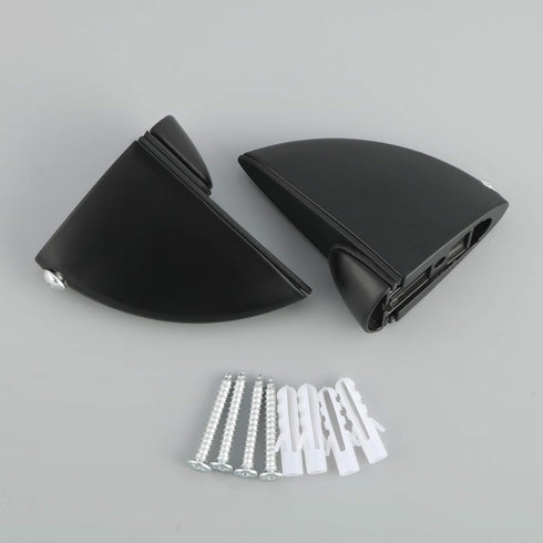 Alise 2 Pcs Adjustable Brackets Board/Glass Floating Shelf Brackets Wall Mount Shelves Support Holder Accessories,BL007B-2P Black Finish...