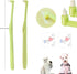 Dog & Cat Toothbrush Kit, 360º Pet Toothbrush, Food Grade Silicone Dog Finger Toothbrush, Dual Head Bristles Tooth Brush, Triple Head Dog Toothbru...