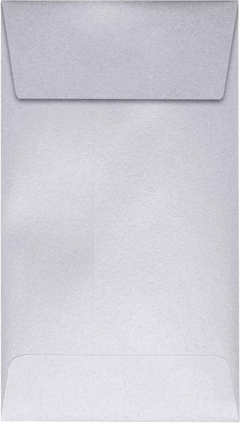 LUXPaper #5 1/2 Coin Envelopes in 80 lb. Silver Metallic for Coin Collections, Small Inventory Items, and Stamps, 50 Pack, Envelope Size 3 1/8 x 5...