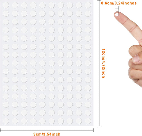 Zonon Double Sided Adhesive Dots Clear Glue Point Tape Stickers Balloon Glue Round No Traces Strong Adhesive Sticker Waterproof Dot Sticker for Cr...