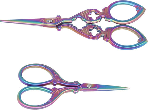 Embroidery Scissors, Stainless Steel Sharp Tip Scissors, Thread Scissors DIY Tools for Embroidery, Craft, Needle Work, Art Work & Everyday Use, 2 ...