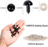Vanblue Safety Eyes 260PCS 12mm Plastic Black Craft Eyes with Washers Teddy Bear Eyes for Amigurumi Stuffed Animals Crochet Toys Crafts Making Hal...