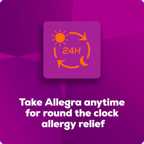 Allegra Adult 24HR Non-Drowsy Antihistamine, 30 Tablets, Fast-Acting Allergy Symptom Relief, 180 mg...
