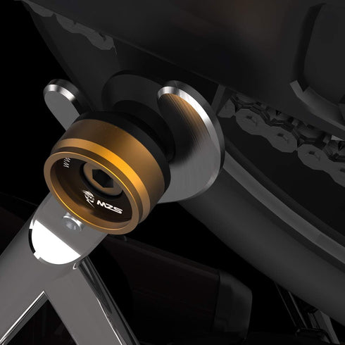 MZS 6MM Swingarm Spools, Sliders Stand CNC Universal M6 Black Compatible with YZF R7 R1 R3 R6 R6S YZF600R FZ1 FZ6 FZ6R FZ8 FJ09 FZ09 FZ10 MT09 MT1...