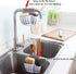 Sink Caddy Sponge Holder Soap Holder, Eunion Plastic Saddle Faucet Caddy Desk Organizer Pen Holder...