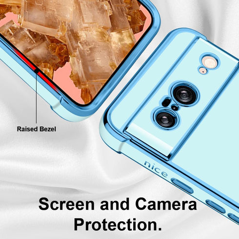 KANGHAR Compatible with Google Pixel 8 5G Case for Women Girl, Plating Edge Cute Love Heart Soft TPU Bumper with 4 Corners Shockproof Protection P...
