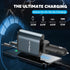 Retractable Car Charger, 4 in 1 Retractable Car Charger 66W with Cord 2.6ft, USB C Car Charger, Retractable Cables and USB Car Charger Adapter Com...