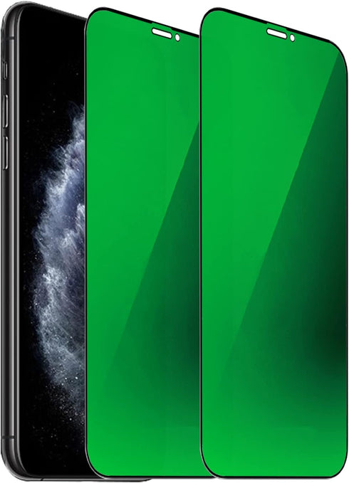 2 PCS Anti-Blue Privacy Tempered Glass Mirror Anti-Spy Screen Protector Anti-Peeping Film Suit for iPhone 11 Pro Max/iPhone XS Max, 6.5 inch Elect...