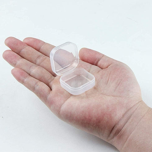 DUOFIRE Small Containers with Lids 24 Packs Plastic Box Clear Small Storage Containers Bead Organizer for Beads, Crafts, Jewelry, Items (1.38x1.38...
