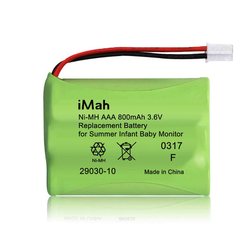 iMah 29030-10 Battery for Summer Infant Baby Monitor Battery Rreplacement | 3.6V 800mAh Ni-MH with Square-hole Connector...